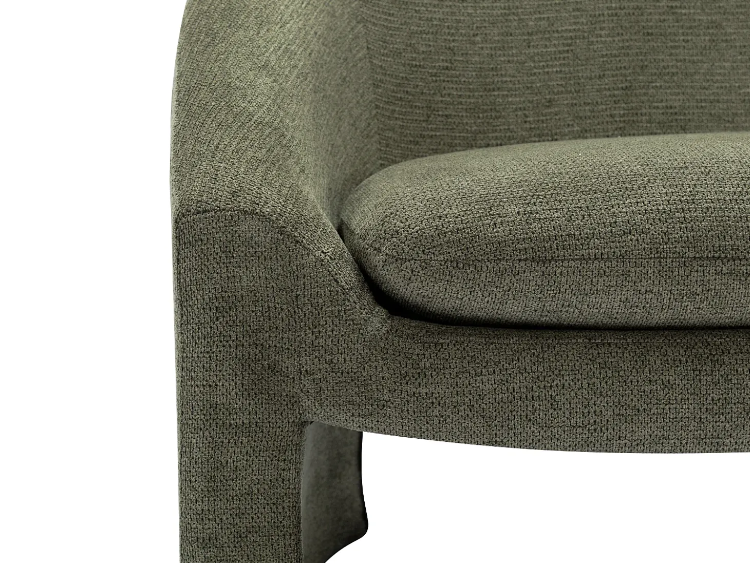 Sofá de 2 lugares em tecido cor verde estilo design OSSANA