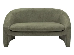 Sofá de 2 lugares em tecido cor verde estilo design OSSANA