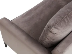 Sofá de 3 lugares em veludo taupe estilo contemporâneo - ISENA
