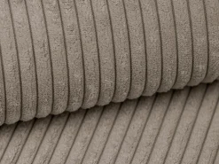 Sofá de 3 lugares em veludo cotelê taupe conforto AMELIA