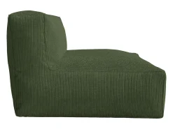 Sofá de 2 lugares em veludo canelado cor verde estilo contemporâneo NOUMARA
