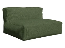 Sofá de 2 lugares em veludo canelado cor verde estilo contemporâneo NOUMARA
