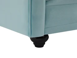 Sofá de 2 lugares em veludo azul pastel - CHESTERFIELD