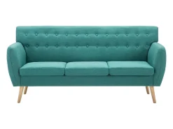 Sofá de 3 lugares estofos de tecido 172x70x82 cm verde PT847030