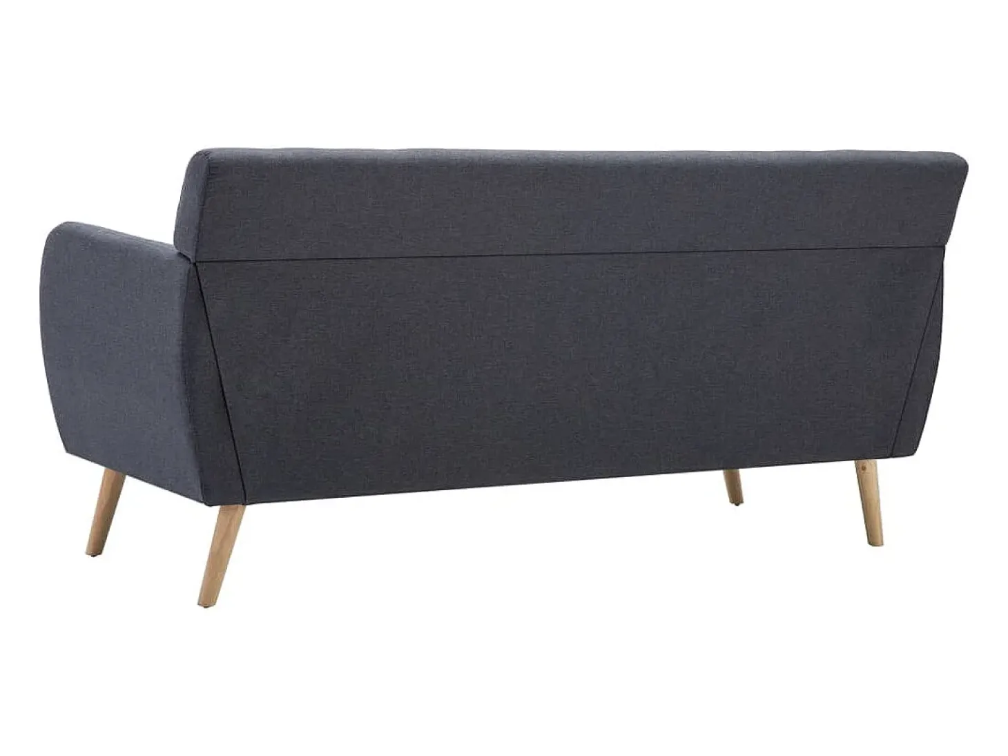 Sofá de 3 lugares estofos de tecido 172x70x82cm cinzento escuro