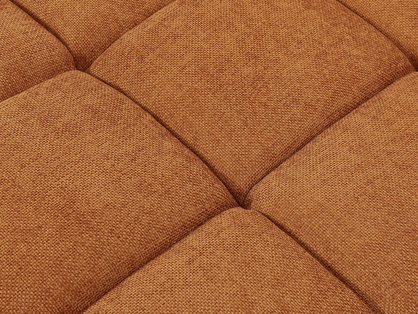 Sofá de 2 lugares função avança-recua em tecido texturizado terracota APOLIU
