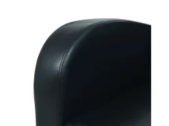 Sofá de 2 lugares para sala de estar decoração de interiores couro sintético preto 02_0020738
