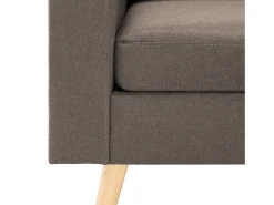Sofá de 2 lugares para sala de estar sala de TV decoração de interiores tecido bege 02_0019447
