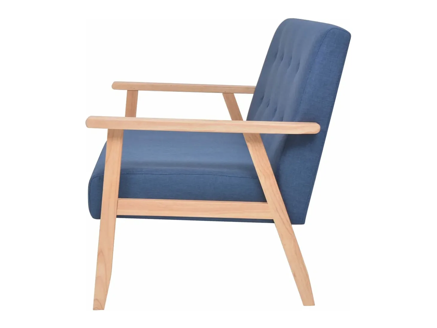 Sofá de 2 lugares para sala de estar sala de TV decoração de interiores tecido azul 02_0020213