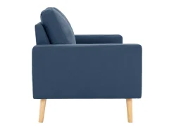 Sofá de 2 lugares para sala de estar sala de TV decoração de interiores tecido azul 02_0019448