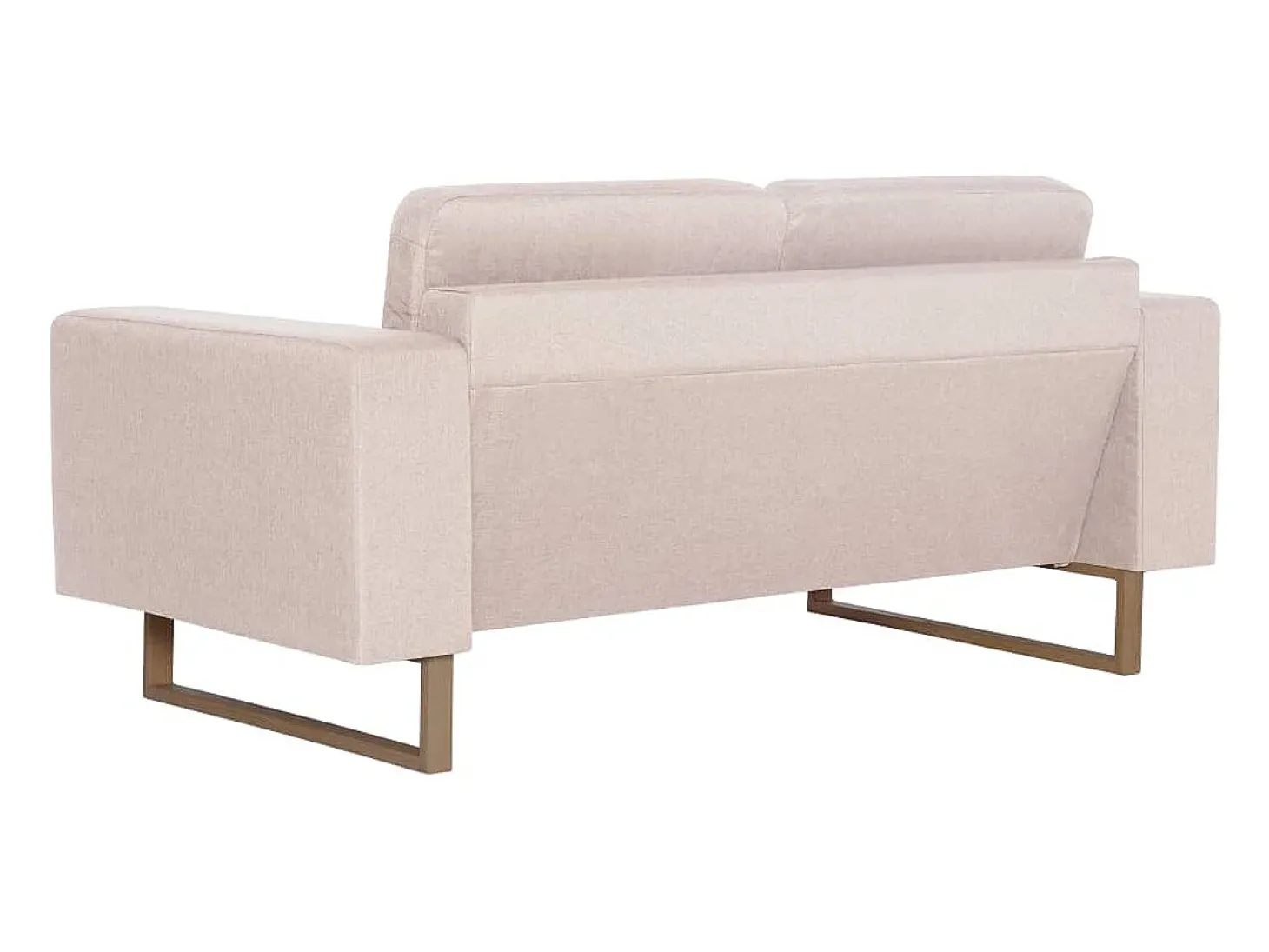 Sofá de 2 lugares para sala de estar sala de TV decoração de interiores tecido creme 02_0020230