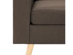 Sofá de 2 lugares para sala de estar decoração de interiores tecido marrom 02_0019449