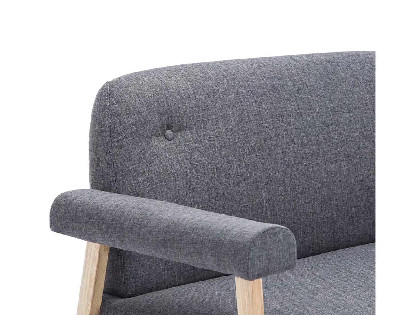 Sofá de 2 lugares para sala de estar decoração de interiores tecido cinza escuro 02_0020063