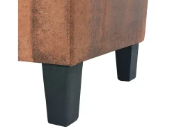 Sofá de 2 lugares para sala de estar decoração de interiores camurça sintética marrom 02_0020776