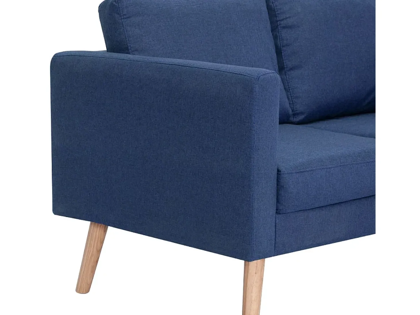 Sofá de 2 lugares para sala de estar sala de TV decoração de interiores tecido azul 02_0020072