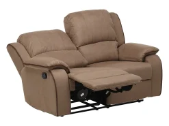 Sofá de 2 lugares relax em microfibra - Taupe - HERNANI