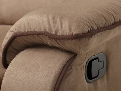 Sofá de 2 lugares relax em microfibra - Taupe - HERNANI
