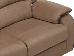 Sofá de 2 lugares relax em microfibra - Taupe - HERNANI