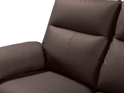 Sofá de 2 lugares relax manual em pele de búfalo Castanho - PAKITA