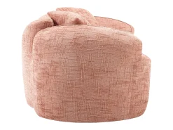 Sofá de 2 lugares rosa - Sofá reto com 2 almofadas e braços - chenille