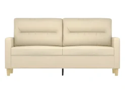 Sofá de 2 lugares tecido 140 cm cor creme PT801821