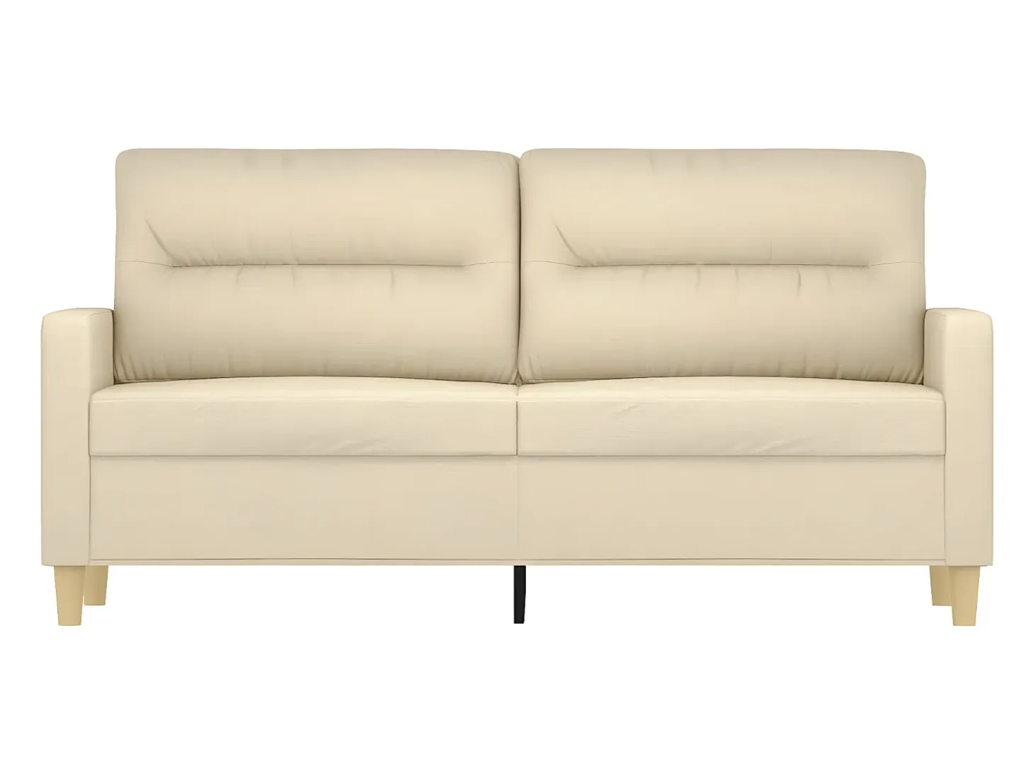 Sofá de 2 lugares tecido 140 cm cor creme PT801821