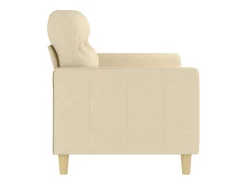 Sofá de 2 lugares tecido 140 cm cor creme PT801821