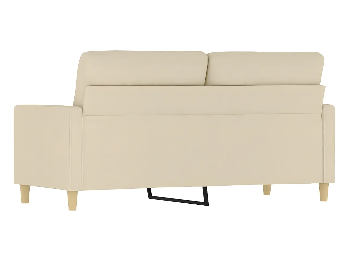 Sofá de 2 lugares tecido 140 cm cor creme PT801821