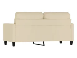 Sofá de 2 lugares tecido 140 cm cor creme PT924115