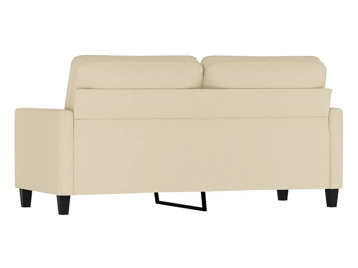 Sofá de 2 lugares tecido 140 cm cor creme PT924115