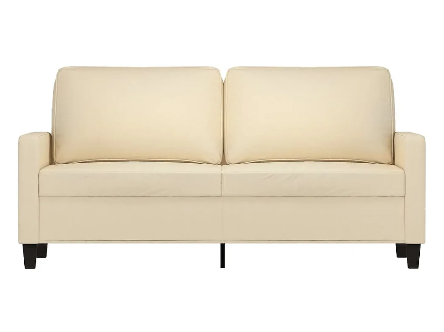 Sofá de 2 lugares tecido 140 cm cor creme PT924115