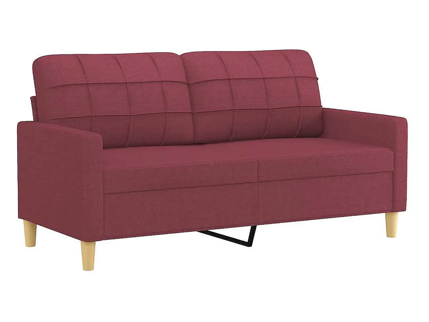 Sofá de 2 lugares tecido 140 cm vermelho tinto