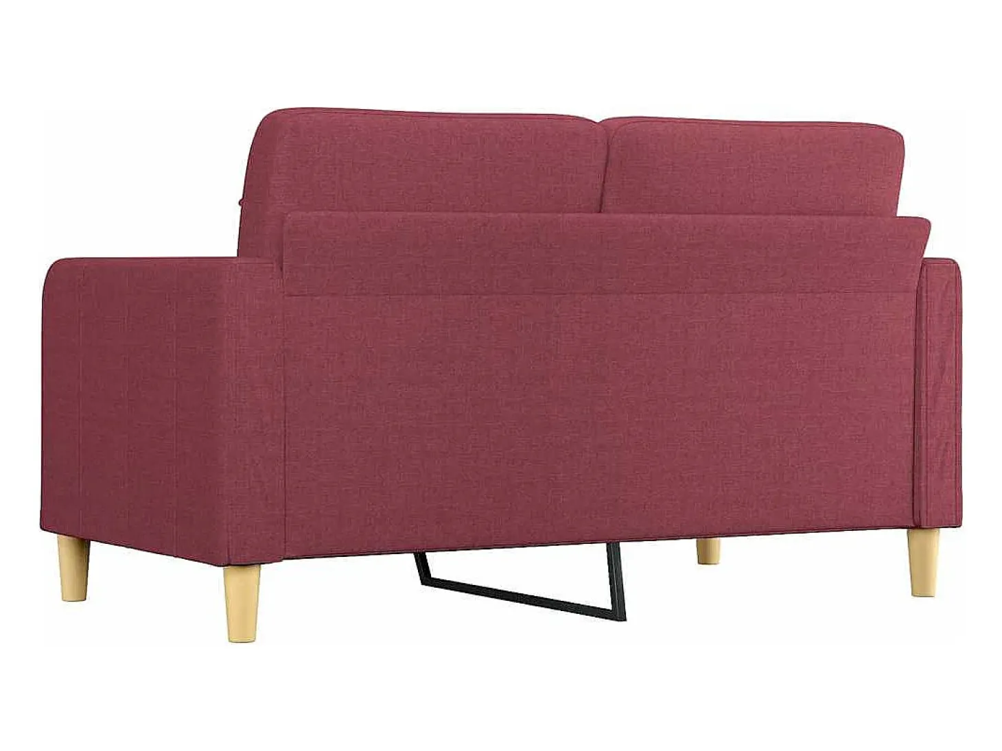 Sofá de 2 lugares tecido 140 cm vermelho tinto