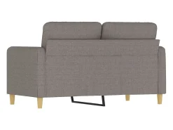 Sofá de 2 lugares tecido 120 cm cinzento-acastanhado PT760327
