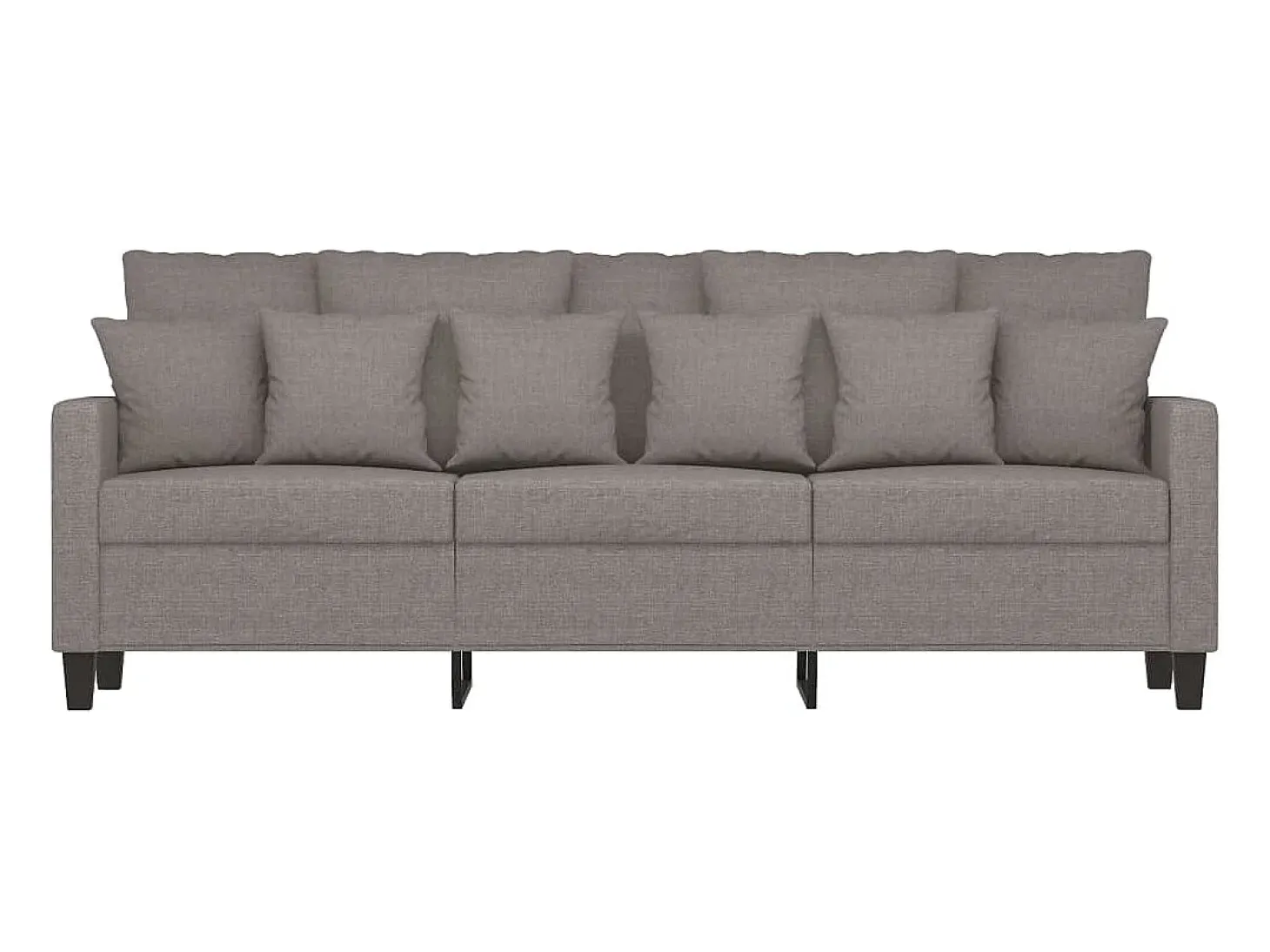 Sofá de 3 lugares tecido 180 cm cinzento-acastanhado PT764313