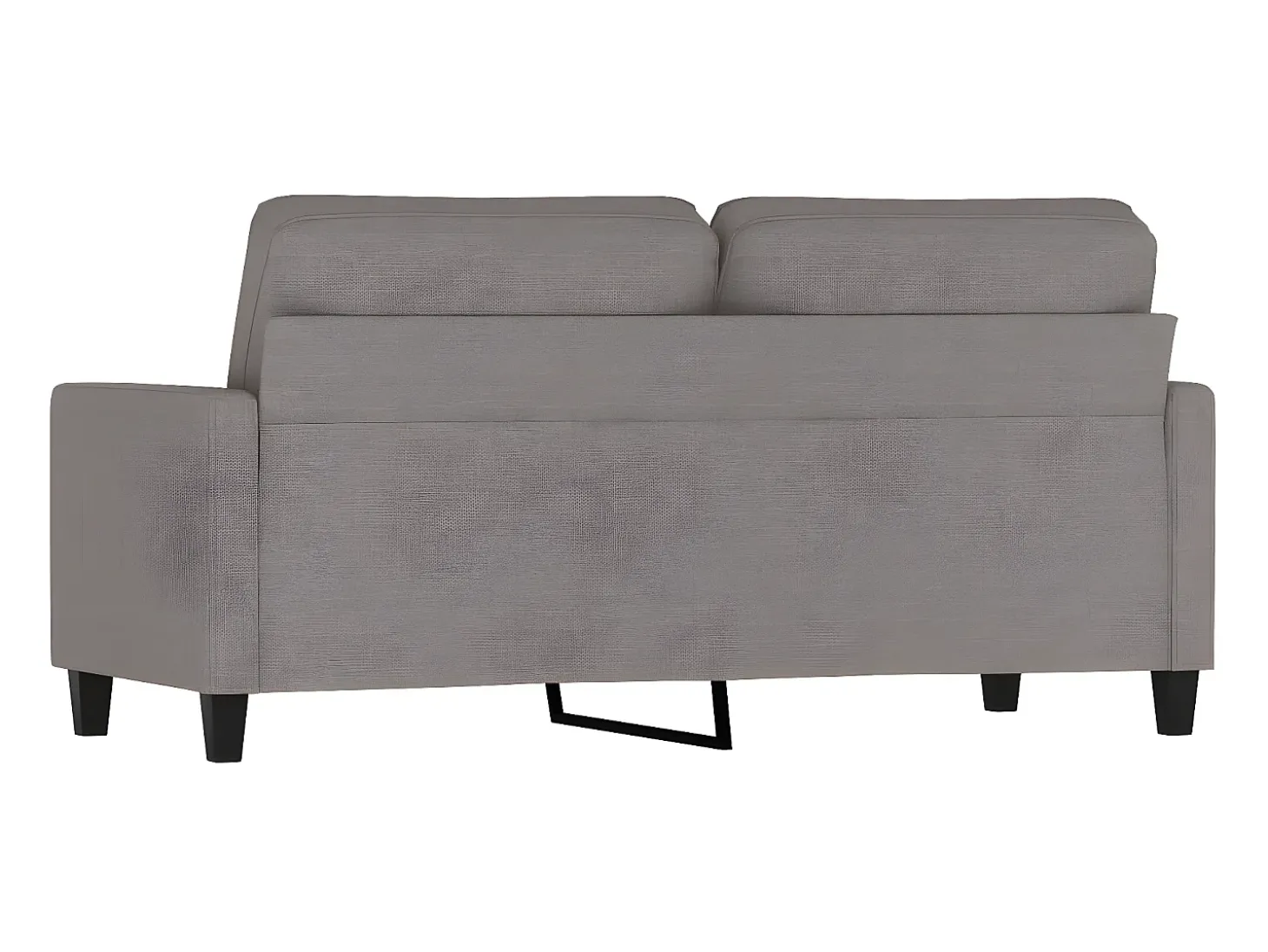 Sofá de 2 lugares tecido 140 cm cinzento-acastanhado PT410872