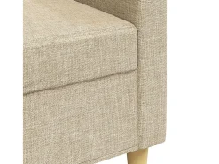 Sofá de 3 lugares tecido 210 cm cor creme