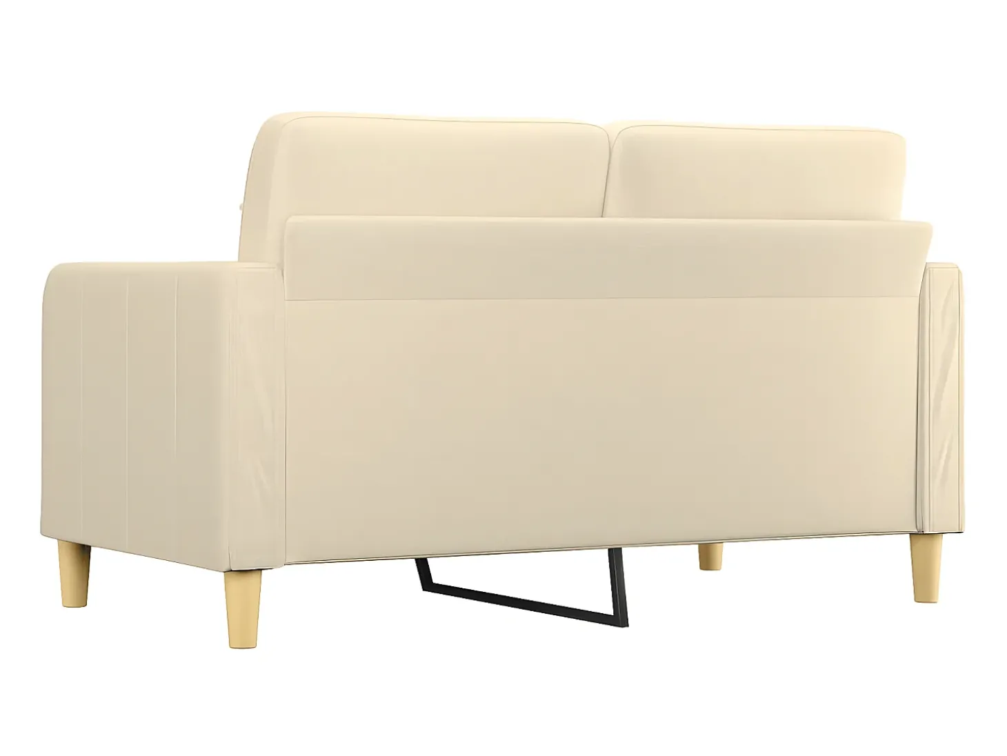 Sofá de 2 lugares tecido 140 cm cor creme PT720108