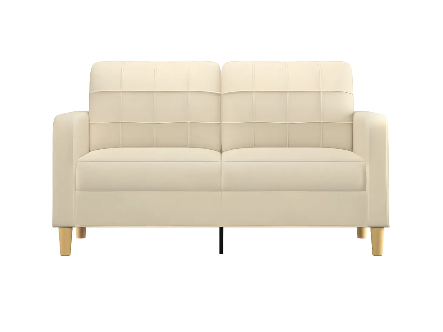 Sofá de 2 lugares tecido 140 cm cor creme PT720108