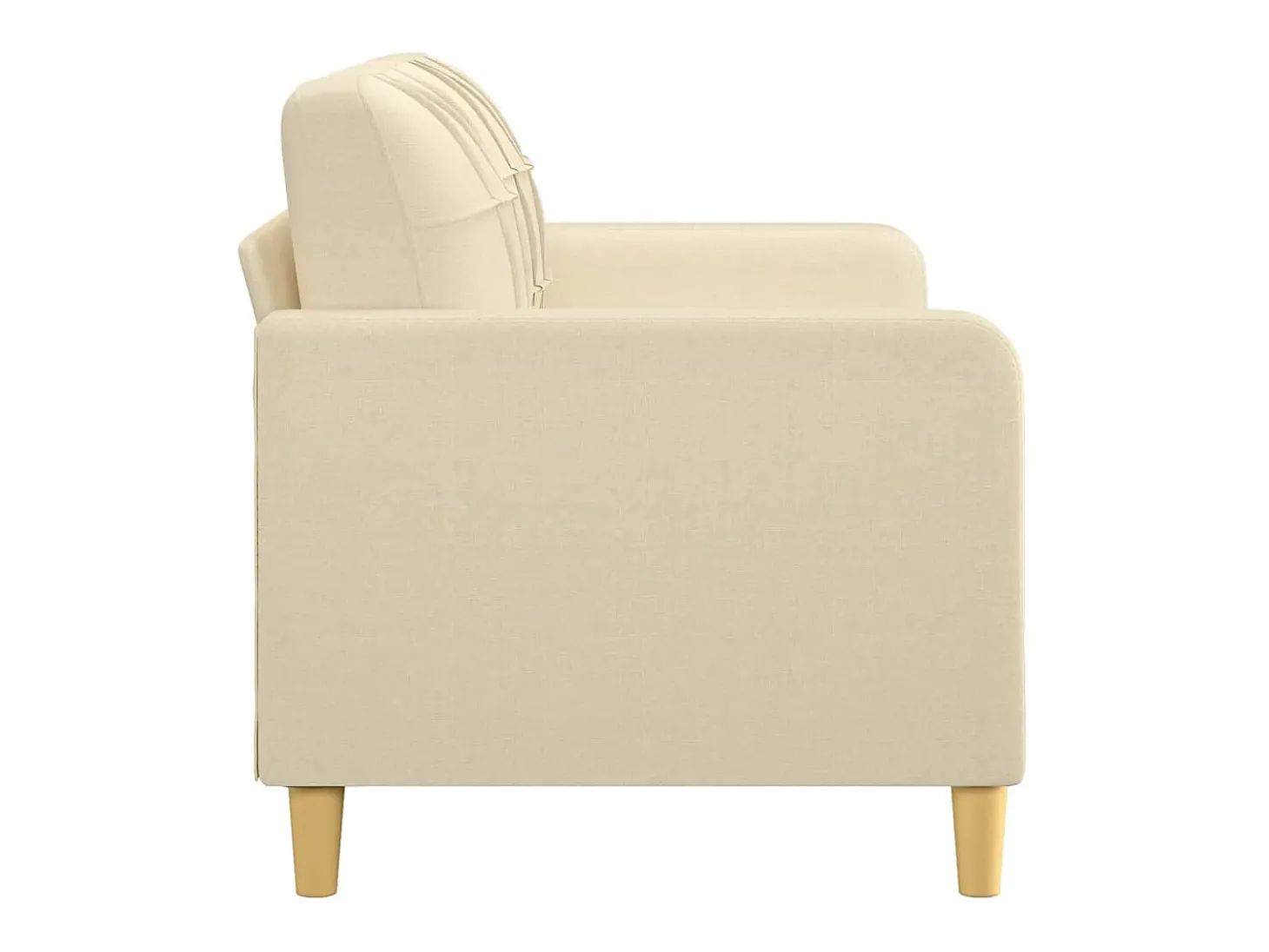 Sofá de 2 lugares tecido 140 cm cor creme PT720108