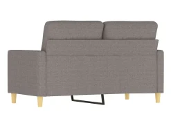 Sofá de 2 lugares tecido 120 cm cinzento-acastanhado PT765850