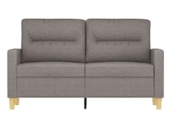 Sofá de 2 lugares tecido 120 cm cinzento-acastanhado PT765850