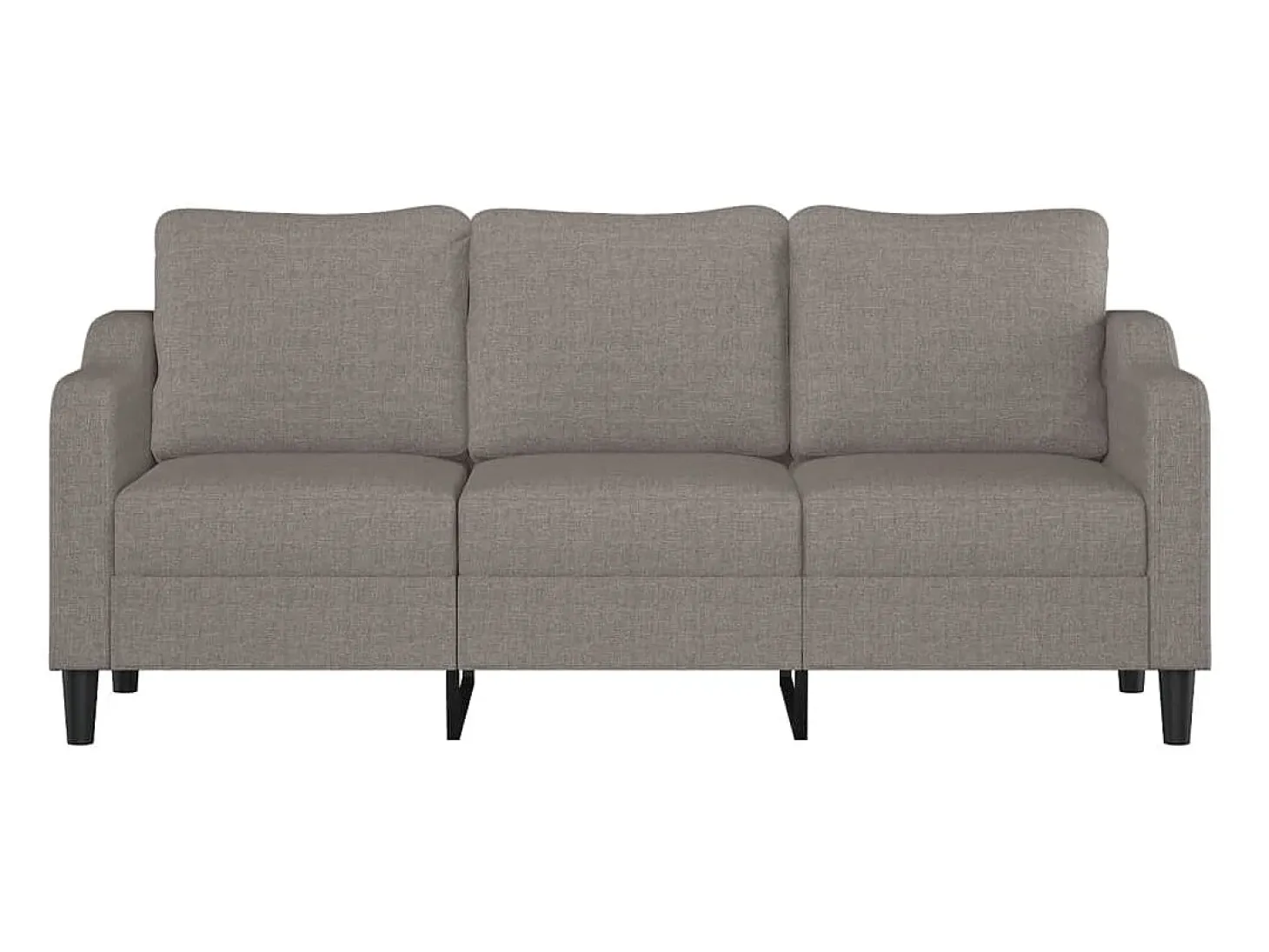 Sofá de 3 lugares tecido 180 cm cinzento-acastanhado PT840368