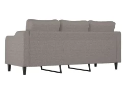 Sofá de 3 lugares tecido 180 cm cinzento-acastanhado PT840368