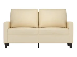 Sofá de 2 lugares tecido 120 cm cor creme PT425398
