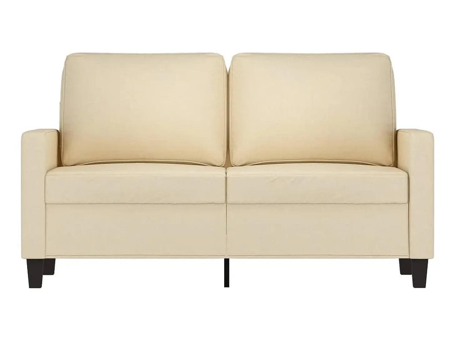Sofá de 2 lugares tecido 120 cm cor creme PT425398