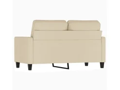Sofá de 2 lugares tecido 120 cm cor creme PT425398