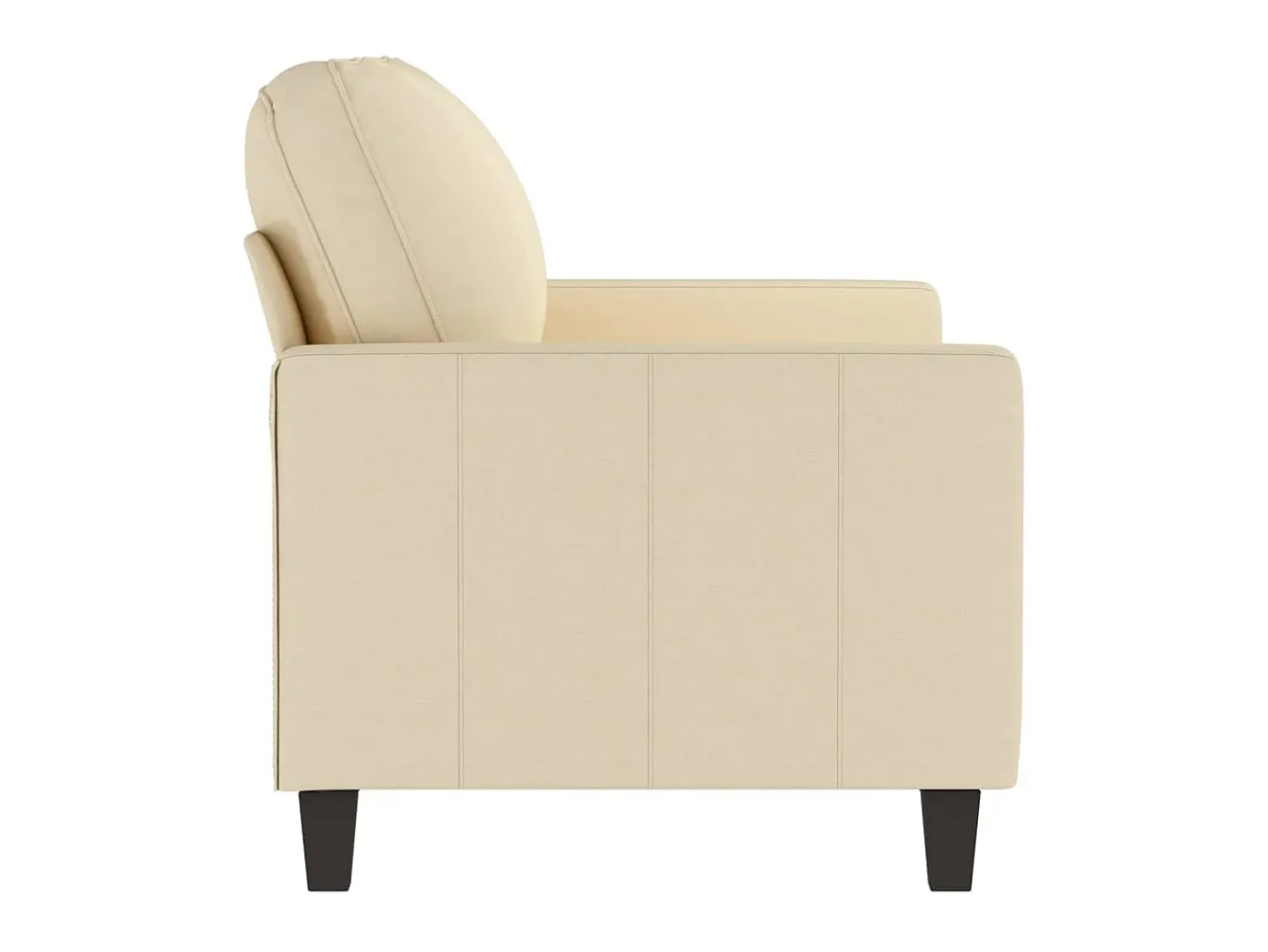 Sofá de 2 lugares tecido 120 cm cor creme PT425398