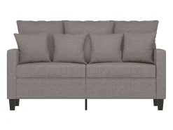 Sofá de 2 lugares tecido 120 cm cinzento-acastanhado PT755045