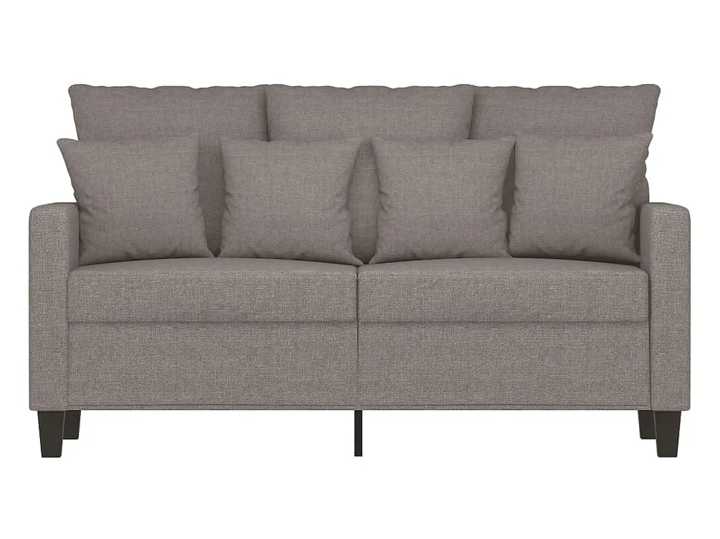 Sofá de 2 lugares tecido 120 cm cinzento-acastanhado PT755045